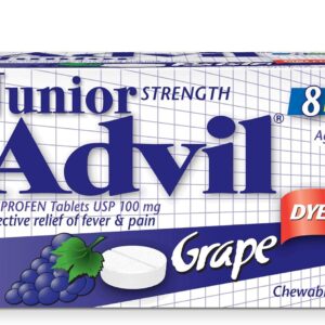 Advil Junior Strength Chewable Tablets, Grape Flavour, 40 Count